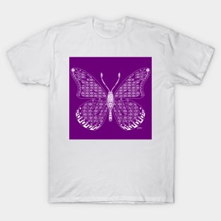 purple butterfly ecopop arts T-Shirt